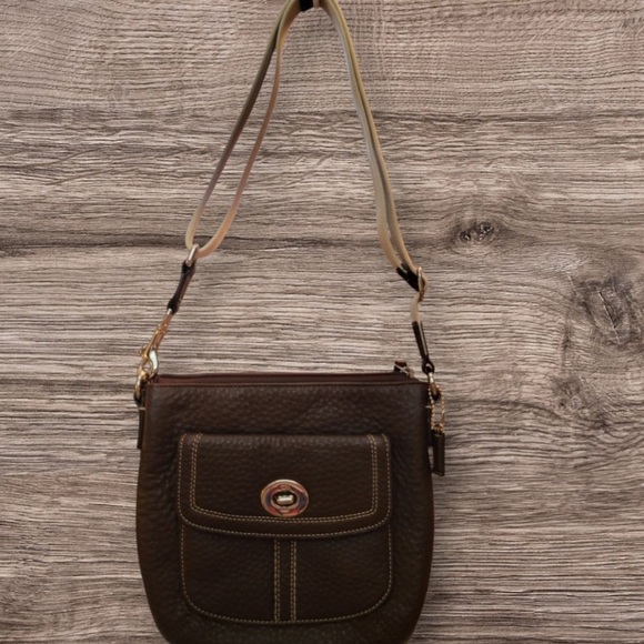 Coach Handbags - Coach Brown Leather Crossbody Bag Silver Hardware w/Hang Tag NWOT